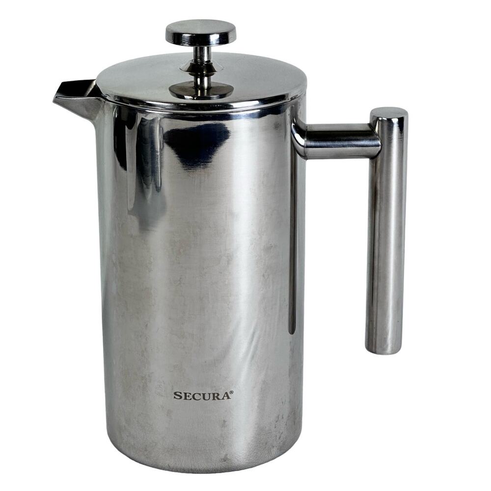 Secura French Press 304 Stainless Steel Insulated Coffee Maker Great Condition!